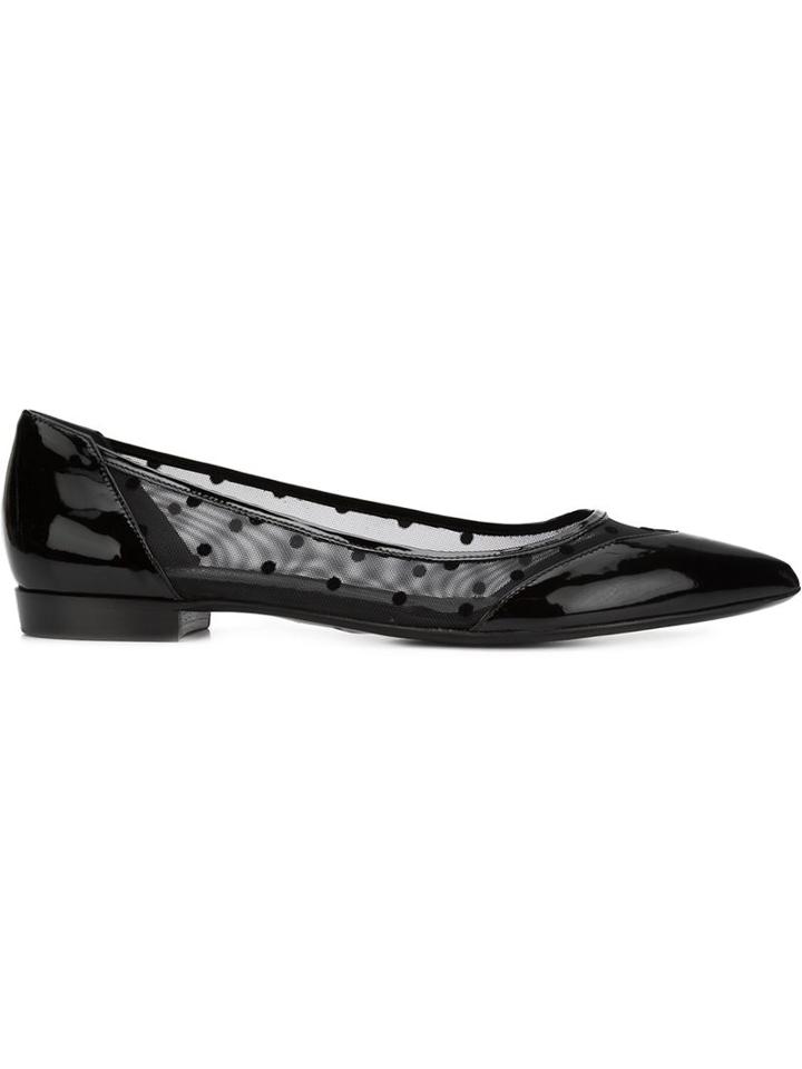 Saint Laurent Sheer Panel Ballerinas