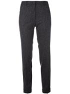 Incotex Pinstriped Trousers, Women's, Size: 42, Grey, Cotton/spandex/elastane/wool