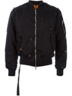 Unravel Cropped Bomber Jacket, Men's, Size: 48, Black, Cotton/nylon
