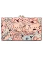 Charlotte Olympia - Pandora Map Print Clutch - Women - Plastic - One Size, Nude/neutrals, Plastic