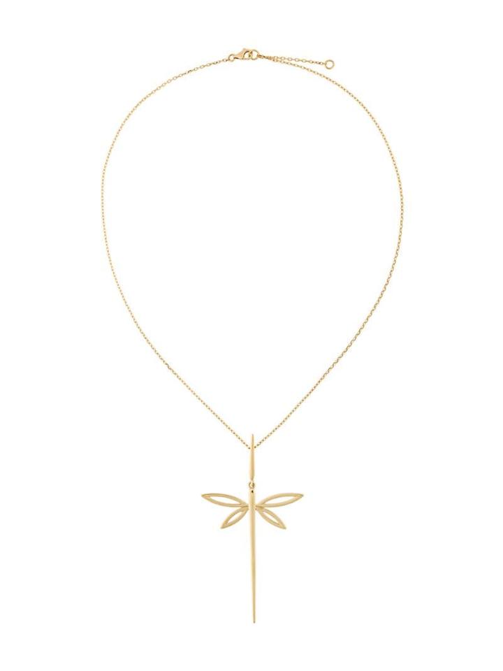 Anapsara Dragonfly Necklace - Yellow Gold