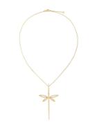 Anapsara Dragonfly Necklace - Yellow Gold