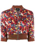 Jean Paul Gaultier Pre-owned 1997 Cropped Printed Fringe Bomber Jacket