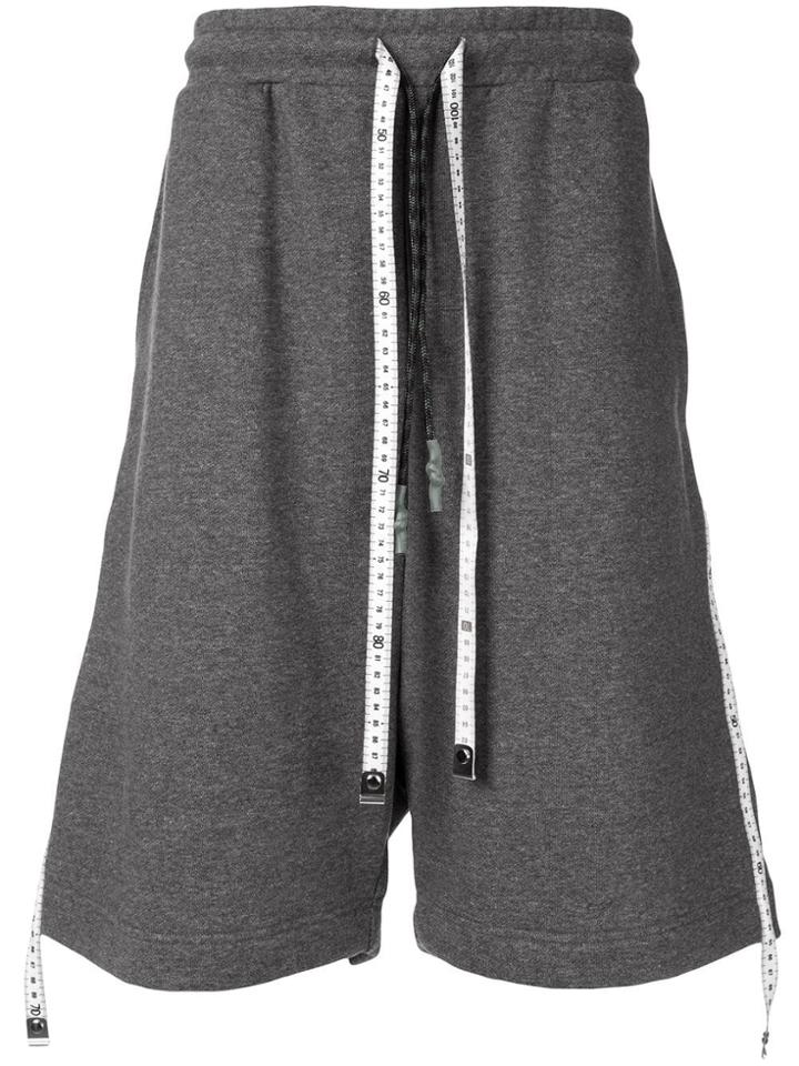 Maison Mihara Yasuhiro Measuring Tape Track Shorts - Grey