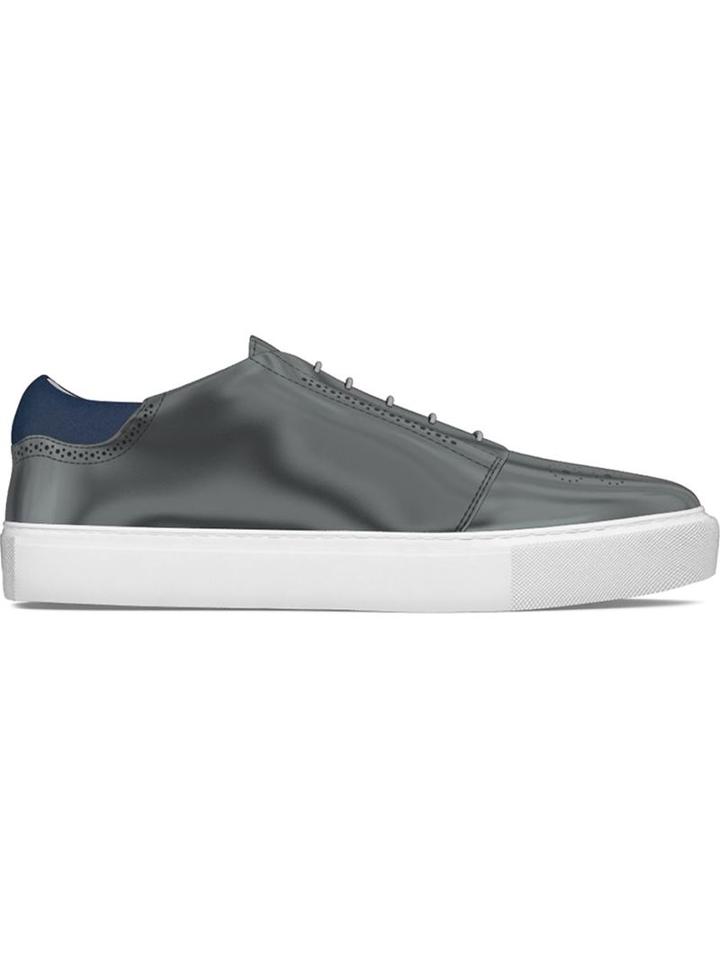 Myswear Kingsland Sneakers, Men's, Size: 46, Grey, Patent Leather/suede/rubber