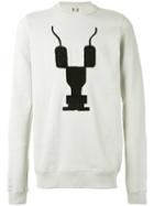 Embroidered Crewneck Sweatshirt - Men - Cotton - L, Grey, Cotton, Rick Owens Drkshdw