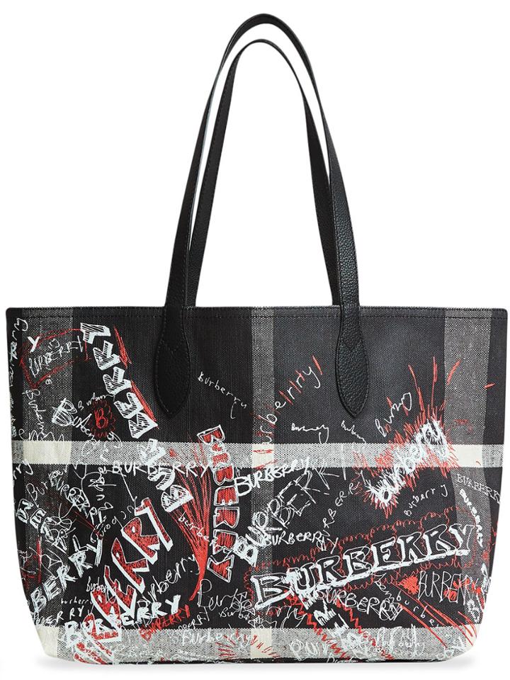 Burberry The Medium Reversible Doodle Tote - Black