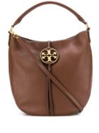 Tory Burch Logo Plaque Tote - Brown