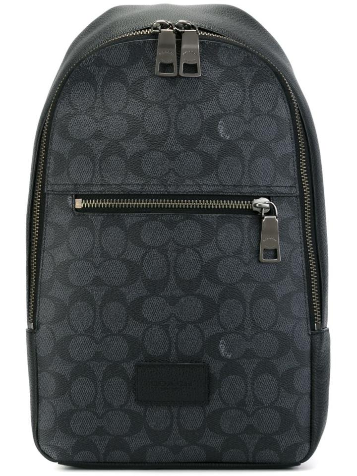 Coach Monogram Backpack, Grey, Pvc