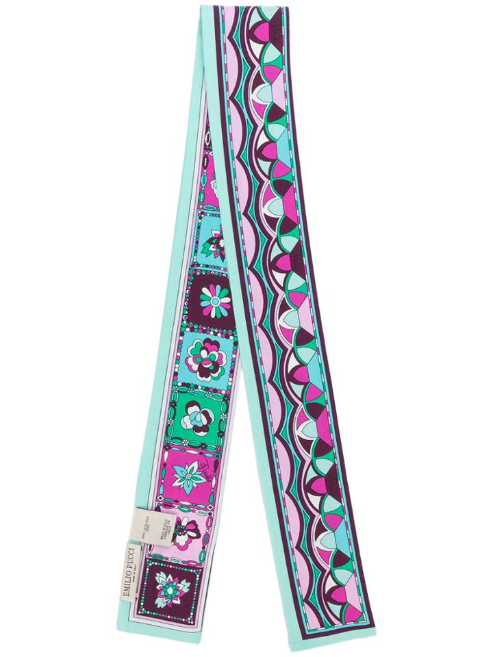 Emilio Pucci Printed Thin Scarf - Green