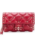 Valentino Quilted Rockstud Clutch Bag - Red