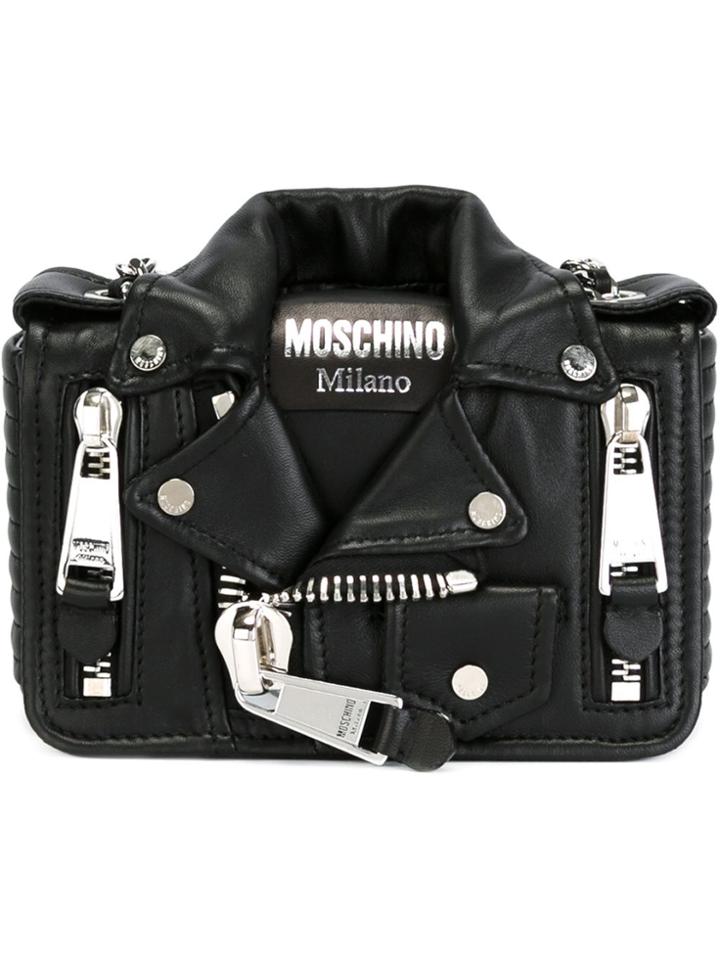 Moschino Biker Crossbody Bag - Black