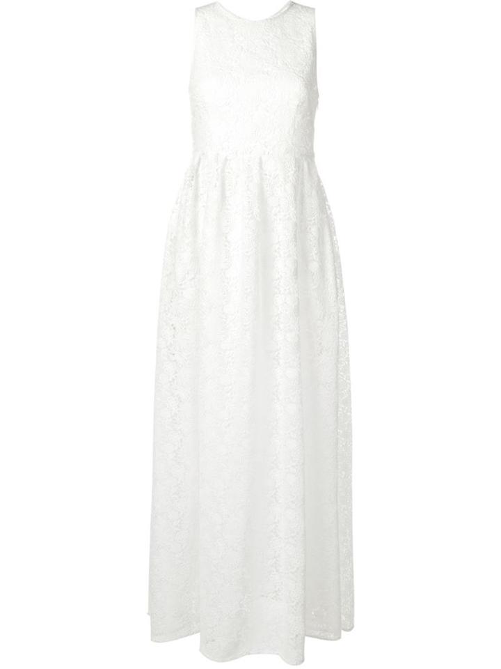P.a.r.o.s.h. 'pansy' Dress, Women's, Size: Xl, White, Polyester/cotton