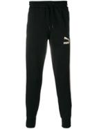 Puma Logo Print Sweatpants - Black