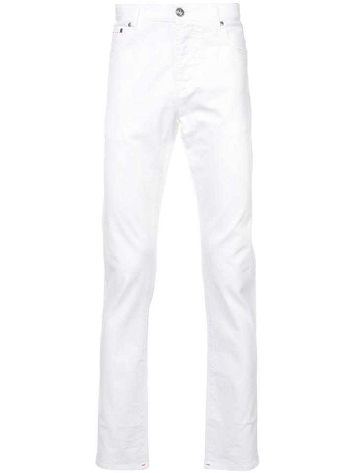 Isaia Slim-fit Trousers - White