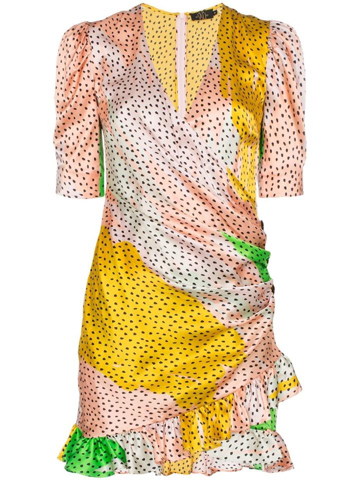 De La Vali Vivienne Printed Silk Wrap Dress - 009 Havanna