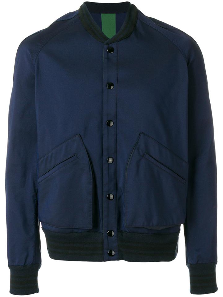 Golden Goose Deluxe Brand Contrast-hem Bomber Jacket - Blue