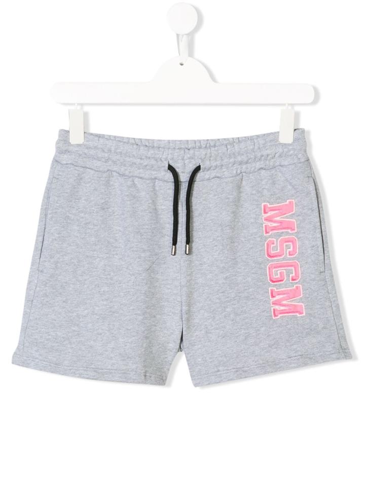 Msgm Kids Casual Track Shorts - Grey
