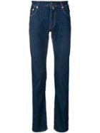 Jacob Cohen Rainbow Stitch Detailed Jeans - Blue