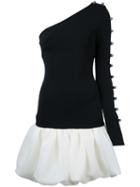 David Koma One Shoulder Dress, Women's, Size: 12, Black, Nylon/spandex/elastane/viscose