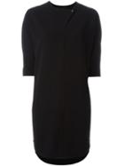 Alexander Wang Asymmetric Fastening Dress, Women's, Size: 4, Black, Polyester/triacetate