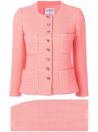 Chanel Vintage 1990's Slim Fit Two-piece Suit - Pink
