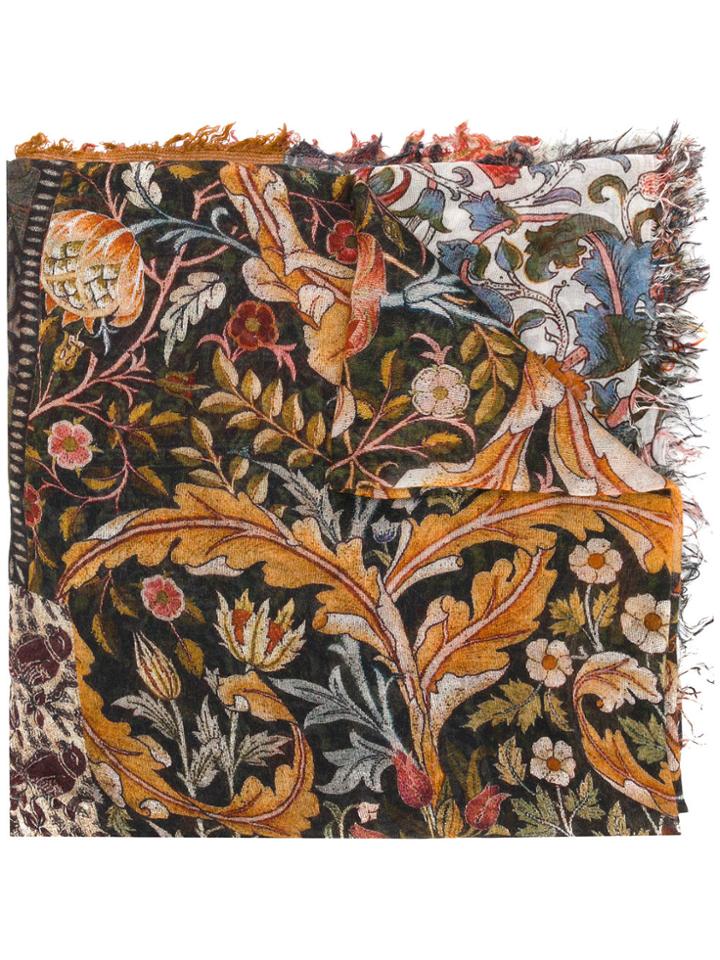 Faliero Sarti Floral Print Scarf - Brown