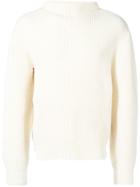 Thom Browne Relaxed Rwb Stripe Boat Neck Pullover - White