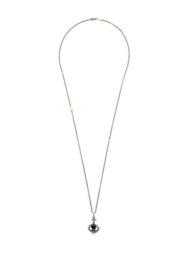 Ugo Cacciatori Heart Anchor Pendant - Metallic