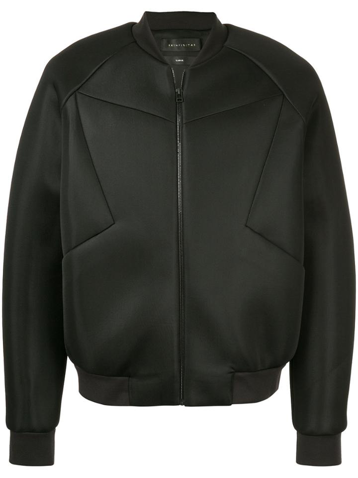 Ex Infinitas Zipped Bomber Jacket - Black