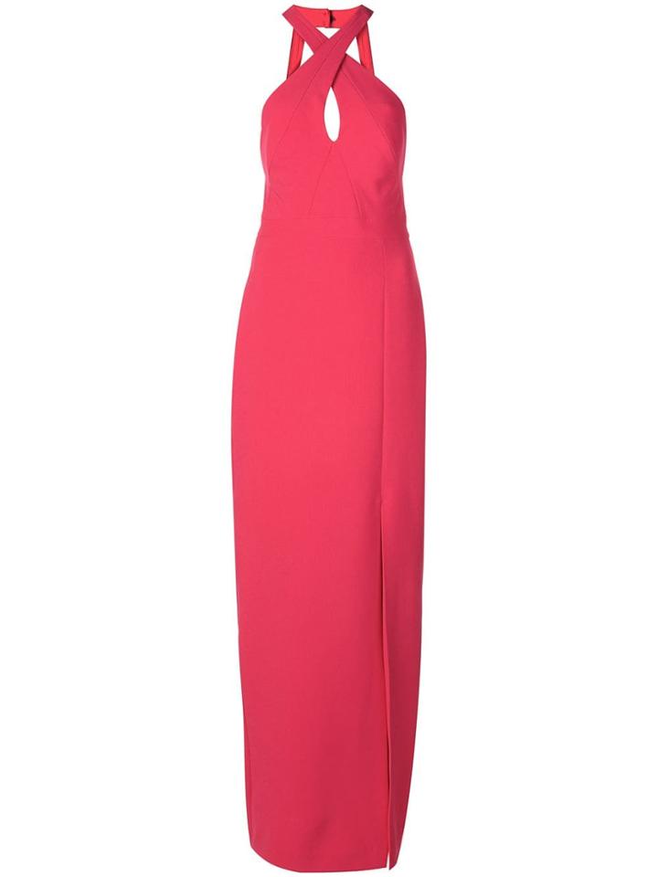 Nicole Miller Halter Neck Gown - Pink
