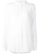 Equipment - Collarless Shirt - Women - Silk - Xs, Women's, White, Silk