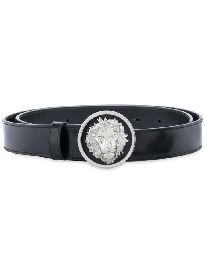 Versus Logo Plaque Belt - Black