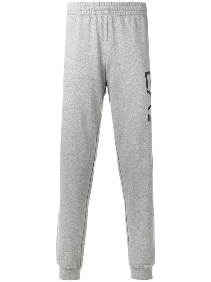 Ea7 Emporio Armani Printed Logo Track Pants - Grey