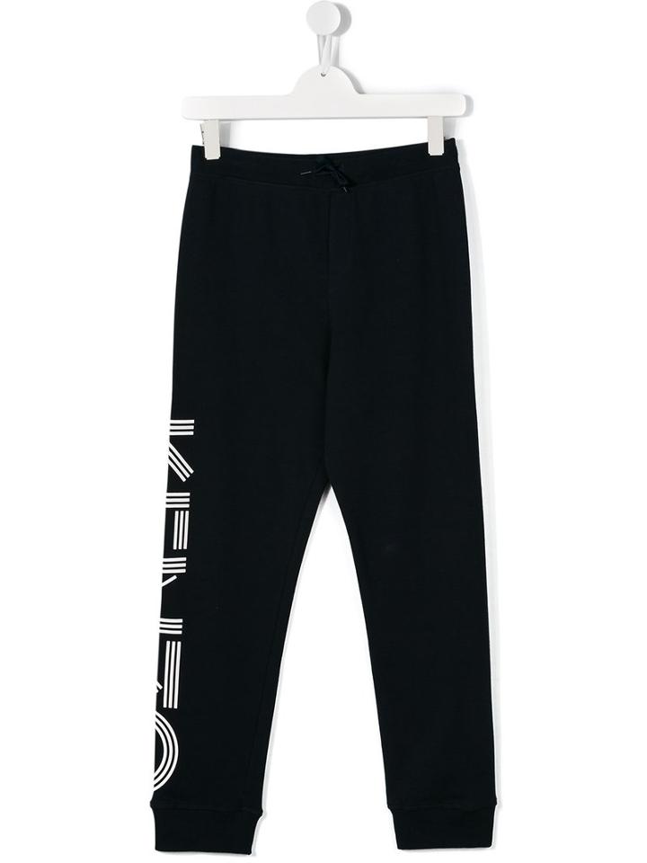 Kenzo Kids Logo Print Track Pants, Boy's, Size: 16 Yrs, Blue