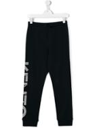 Kenzo Kids Logo Print Track Pants, Boy's, Size: 16 Yrs, Blue