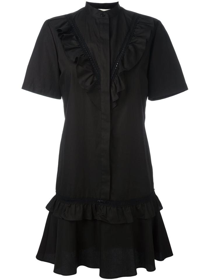 Stella Mccartney 'charlie' Ruffled Dress, Women's, Size: 40, Black, Cotton