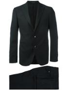 Tagliatore Pointed Lapel Two-piece Suit - Black