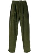Katharine Hamnett London Loose-fit Cordurouy Trousers - Green