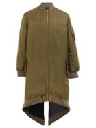 Moohong Zip Up Low Back Raincoat