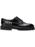 Valentino Valentino Garavani Logo Print Derby Shoes - Black