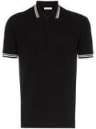 Valentino Garavani Debossed Logo Stamp Cotton Polo Shirt - Black