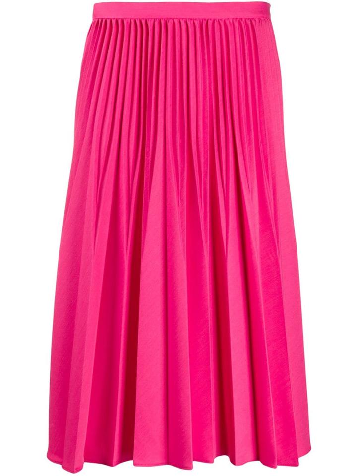 Kenzo Pleated Midi Skirt - Pink