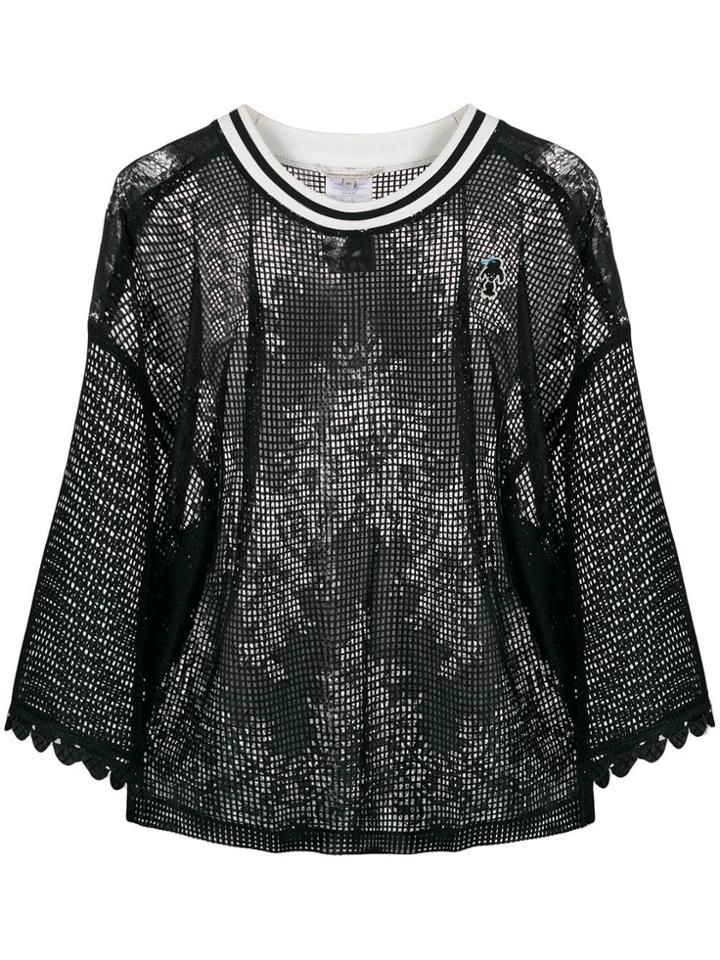 Marco De Vincenzo Lace-structured Blouse - Black