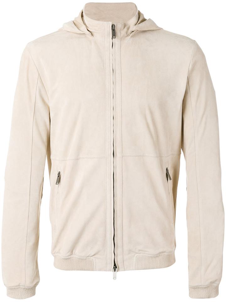 Desa 1972 Zip Hooded Jacket, Men's, Size: 54, Nude/neutrals, Cotton/suede