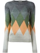 Marco De Vincenzo Diamond Intarsia Sweater, Women's, Size: 42, Polyamide/polyester/acetate/alpaca