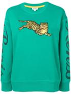 Kenzo Tiger-embroidered Sweatshirt - Green