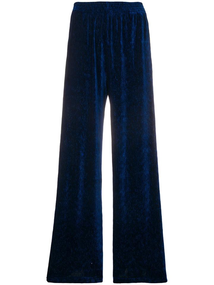 Mm6 Maison Margiela Textured Velvet Trousers - Blue