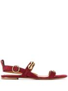 Etro Shell Embellished Sandals - Red
