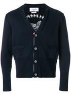Thom Browne Cat Embroidered Cardigan - Blue